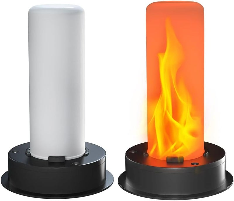 Babineto 2 Pack Replacement Solar Light Tops with Flickering Flame,Waterproof Outdoor Solar Light Parts for Lantern (Top Size 3.35 inch, Bottom Size 2.87 inch),Hot Air Balloon Lanterns Replacement Kit - Image 1
